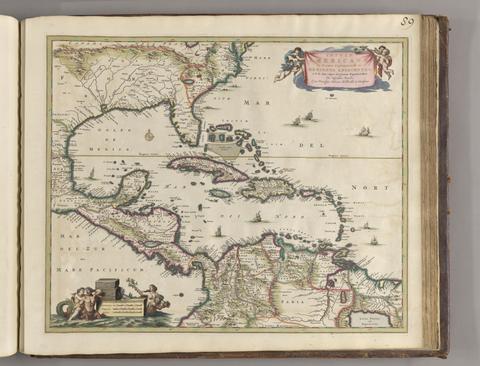 Visscher, Nicolaes, 1649-1702. Insulae Americanae in Oceano Septentrionali ac regiones adiacentes :