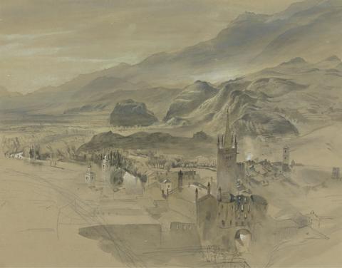 John Ruskin A View of Susa, Italy, from the West