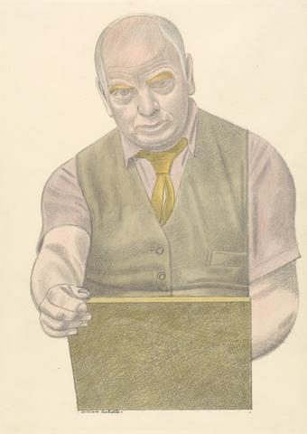 William Roberts Self-portrait, sketching