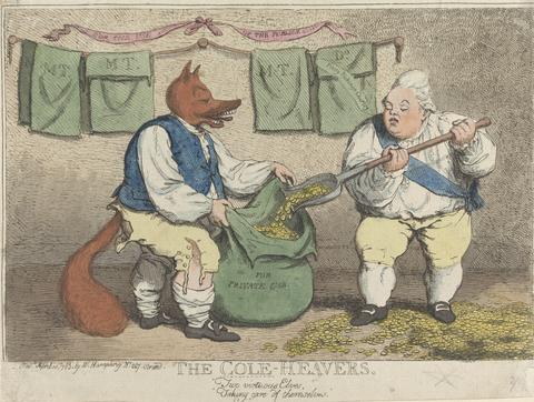 James Gillray The Cole - Heavers. Two Virtuous Elves, Taking care of Themselves