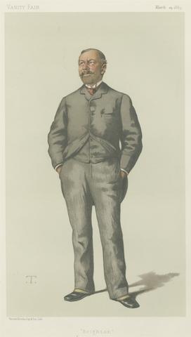 Theobald Chartran Politicians - Vanity Fair. 'Brighton'. Mr. William Thackerey Marriot. 24 March 1883