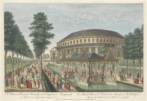 Thomas Bowles The Chinese House, the Rotunda, & the Company in Masquerade in Renelagh Gardens