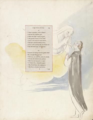 William Blake The Poems of Thomas Gray, Design 99, "Ode for Music."