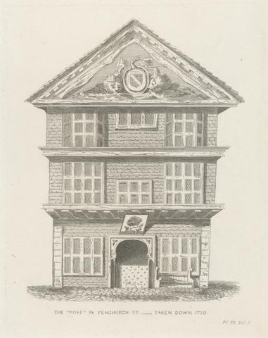 The Rose in Fenchurch St. - Taken down in 1730