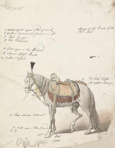 Robert Mabon Sketch of an Elaborately Saddled Horse