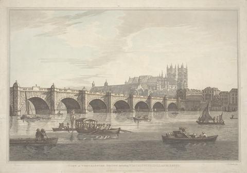 Joseph Constantine Stadler View of Westminster Bridge Including Westminster Abbey