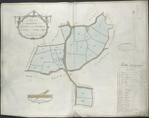 Isaac Johnson Plan of an Estate Lying in Grundisburgh and Clopton