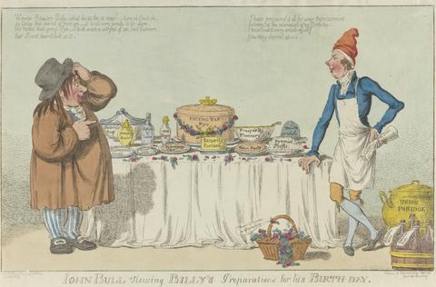 Charles Williams John Bull Viewing Billy's Preparations for His Birthday
