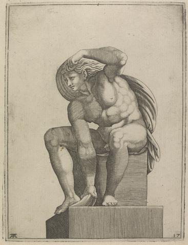 Adamo 'Ghisi' Scultori Male Nude from Panel of "Creation of Eve"