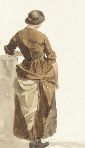 Joshua Cristall Girl in a Brown Dress