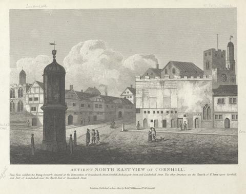 unknown artist Antient N.E. View of Cornhill