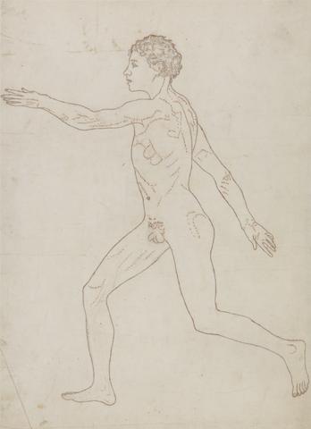 George Stubbs Human Figure, Lateral View (Outline Study in Reverse of Table VIII)