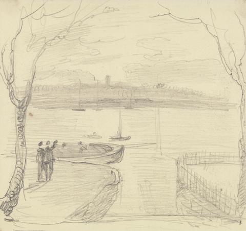 Capt. Thomas Hastings Sketched View from East Cowes, West Cowes in the Distance