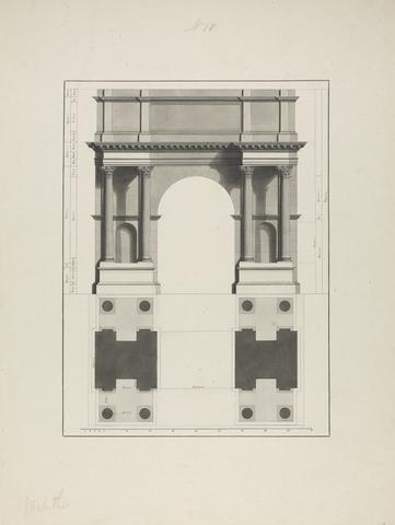 James Bruce Elevation and Plan of Arch at Makther