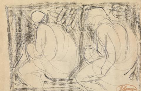 unknown artist Two Crouching Figures