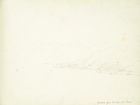 William Brockedon recto: A Coastal View of Genoa