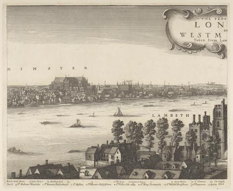 Wenceslaus Hollar The Prospect of London and Westminster Taken from Lambeth (sheet 2)