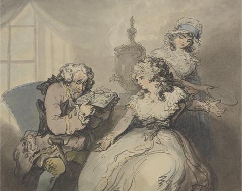 Thomas Rowlandson A Pawnbroker with His Client