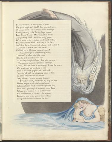 William Blake Young's Night Thoughts, Page 13, "The present moment terminates our sight"