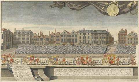 George Vertue The Charity-Children in the Strand on the 7th July 1713 at a Public Procession of Thanksgiving for Peace en route to St. Paul's Cathedral