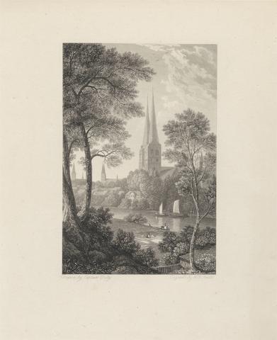 W. R. Smith Untitled Landscape with Church and River