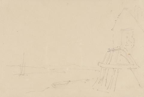 Capt. Thomas Hastings Sketch of a Structure near the Water