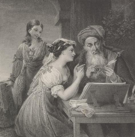 Il Biglietto D' Amore, A Contadina (of Frascuti) Dictating to one of the Scribes...