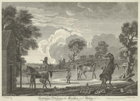 William Elliot [Horse-racing] Set of six: 4. Subduing Shoeing, the Cavison and Pillar