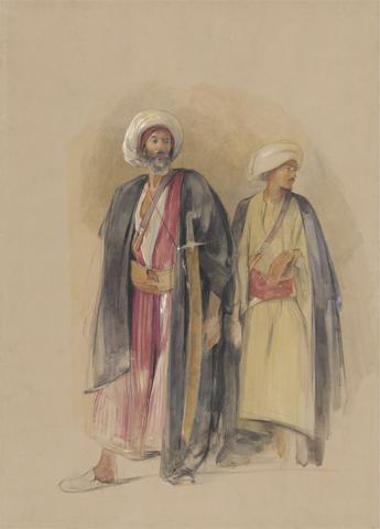 John Frederick Lewis Sheik Hussein of Gebel Tor and His Son