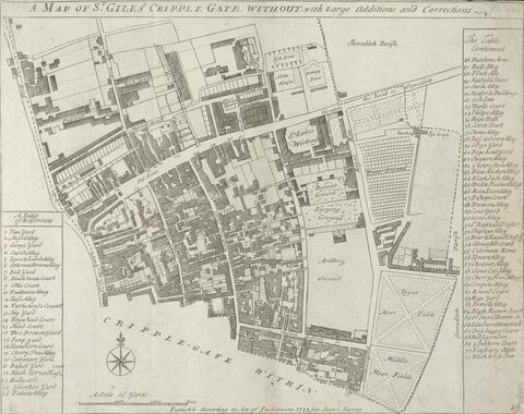 unknown artist A Map of St. Giles, Cripple Gate without.....