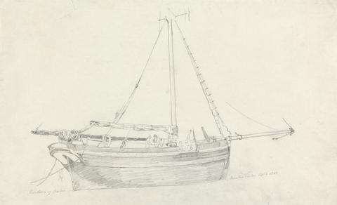 Cornelius Varley Fishing Vessel "Providence" of Scarborough