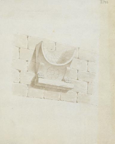 Sir Robert Smirke the younger Raised Carving of a Sundial on a Wall