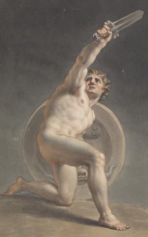 Edward Francis Burney Study of a Male Nude
