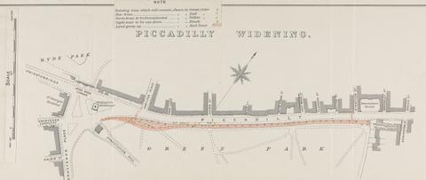 unknown artist Plan of Piccadilly Widening Scheme