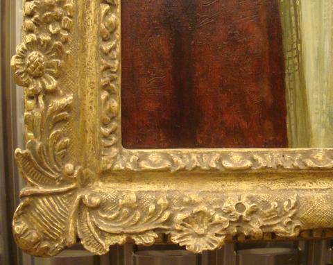 unknown artist American, Louis XIV 'Flower corner' style frame