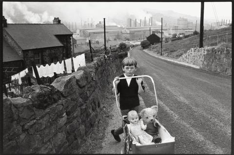 Bruce Davidson Boy with Glasses Pushing Carriage