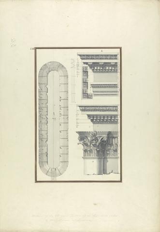 Giovanni Battista Borra Plan of the Circus and Details of Capitals and Other Ornaments from Laodicea
