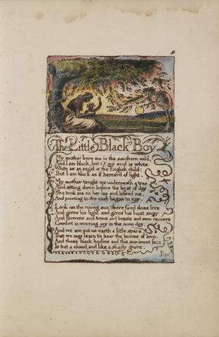 Songs of Innocence and of Experience, Plate 8, "The Little Black Boy" (Bentley 9)