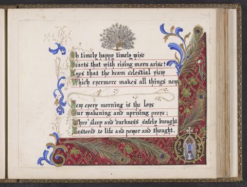 Manuscript of Keble's morning hymn.