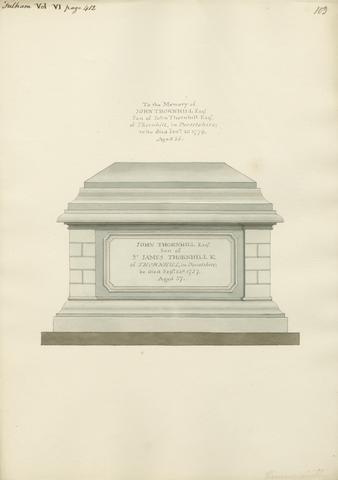 Daniel Lysons Tomb of John Thornhill from Fulham Church