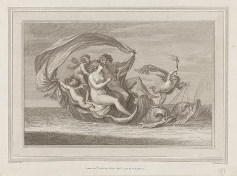 Neptune And Galatea Riding In A Shell, Driven By Dolphins