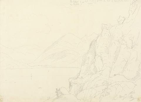 Capt. Thomas Hastings The Pillar & Steeple or Red Pike from the East End of Ennerdale Lake, 10 May 1836