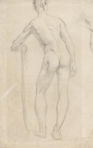 Henry Lamb Standing Male Nude Seen from Behind