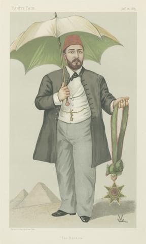 Francois Verheyden Vanity Fair: Royalty; 'The Khedive', H.H. Mehemed Tewfik Pasha, Khedive of Egypt, January 20, 1883