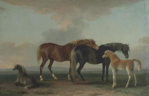 Sawrey Gilpin Mares and Foals, facing right