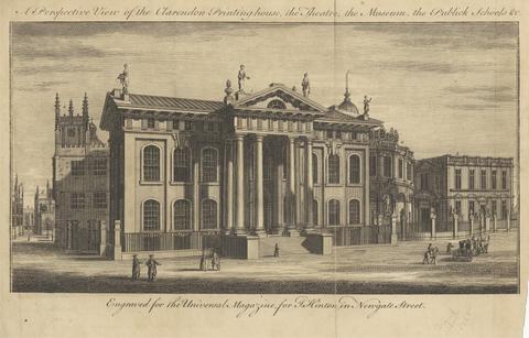 unknown artist A Perspective View of the Claredon Printinghouse, the Theatre, the Museum, the Publick Schools & c.