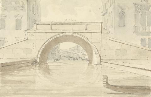 Sir Robert Smirke the younger Study of a Bridge