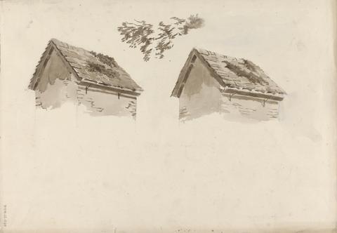 unknown artist Thatched Roof and Tree