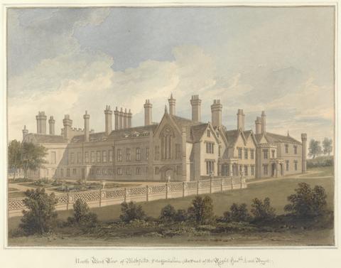 John Buckler FSA North West View of Blithfield; Staffordshire, the Seat of the Right Hon'ble, Lord Bagot