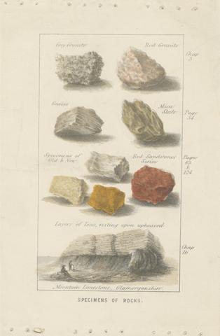 Bradshaw & Blacklock Specimens of Rocks. Proof of an Illustration for Wright's 'Globe Prepared for Man'.